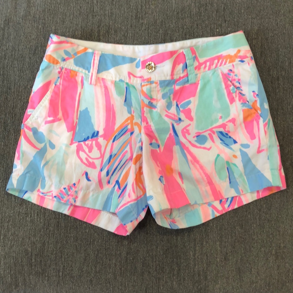 Lilly Pulitzer Callahan Shorts Size 2 Pink Blue